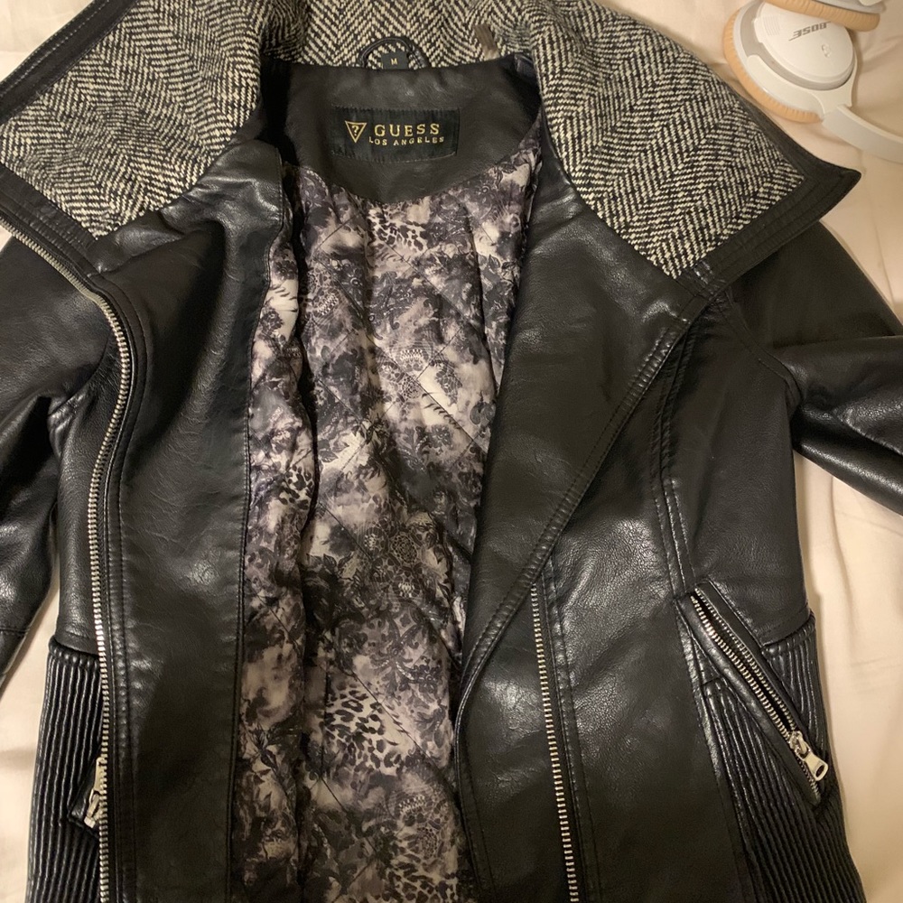 Like New Guess Faux Leather Jacket